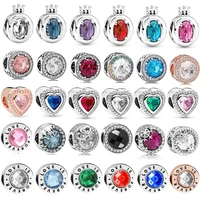 1pcs pretty prhinestones crown heart bead pendant suitable for charm bracelet necklace accessory women diy jewelry making gifts