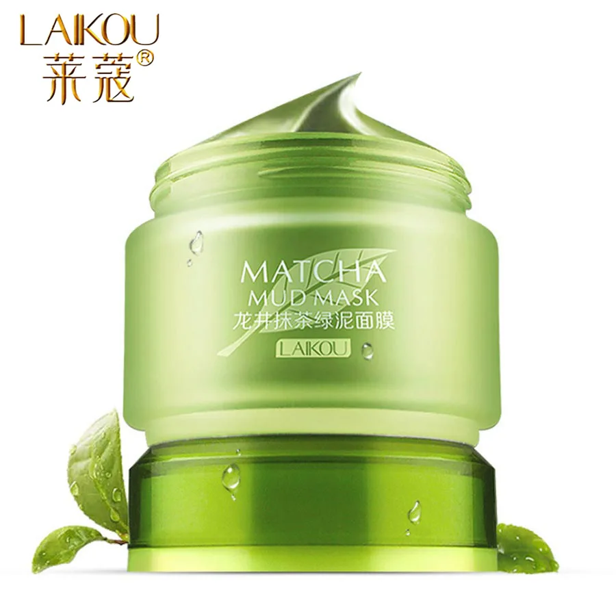 Маска для лица LAIKOU Longjin Tea увлажняющая отбеливающая маска с экстрактом зеленой