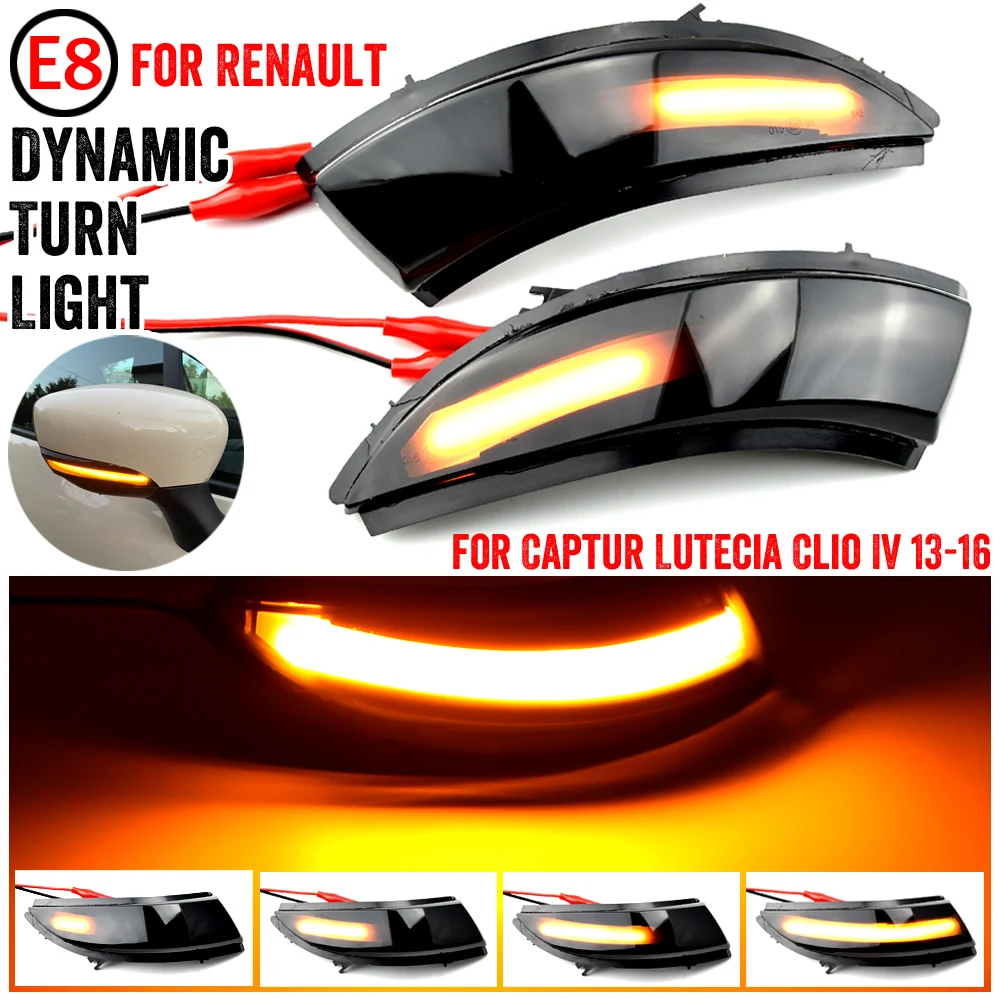 

For Renault Captur Kaptur 2013-2016 J5 H5 Clio IV MK4 13-18 Car Accessories Dynamic Turn Signal Light LED Mirror Sequential Lamp