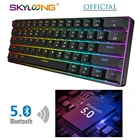 Портативная механическая клавиатура Skyloong SK61Mini 60%, беспроводная Bluetooth 5,0 Gateron MX RGB подсветка для ПКMac GK61 SK61