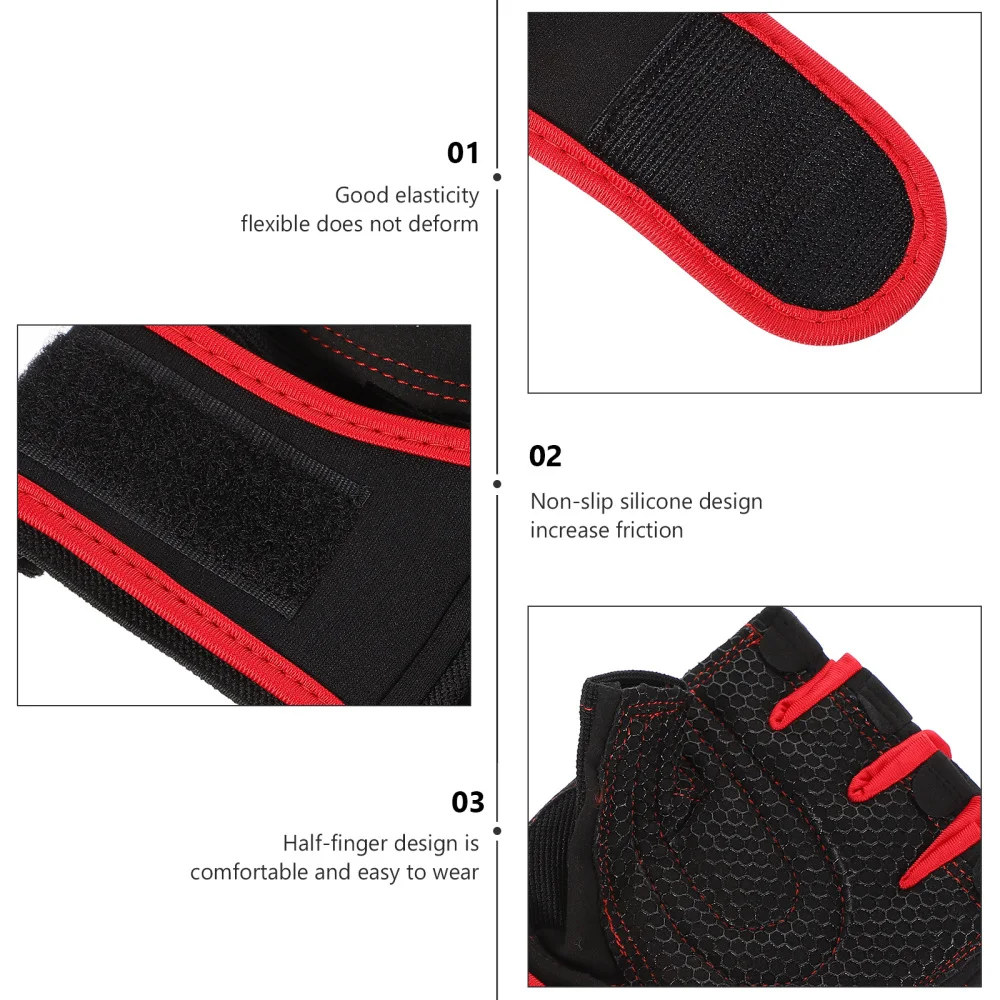 

1 Pair Sports Cycling Outdoor Breathable Half Finger Gym Anti-skid