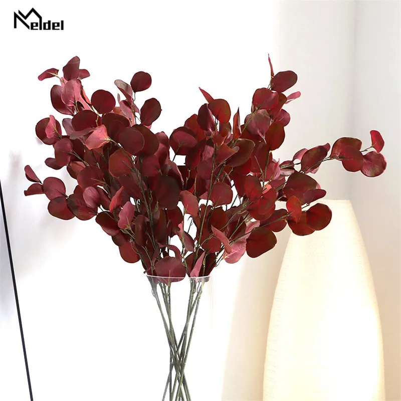 Искусственное растение Meldel красные пластиковые деньги листья искусственные