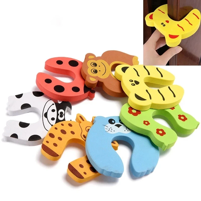 3pcs Kids Baby Cartoon Animal Jammers Stop Door Stopper Holder Lock Safety Newborn Care Child Guard Finger Protect Anti-pinch 6pcs baby pinch finger guard lock jammer stopper protector safety door stop new