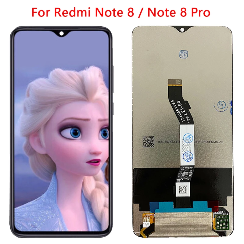 Оригинальный ЖК дисплей для Redmi Note 8 Pro сенсорный экран с рамкой дигитайзер в сборе
