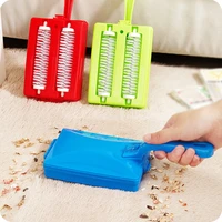 plastic double brush head handheld carpet table brush sweeper crumb dirt cleaner roller tool home cleaning brushes accessories