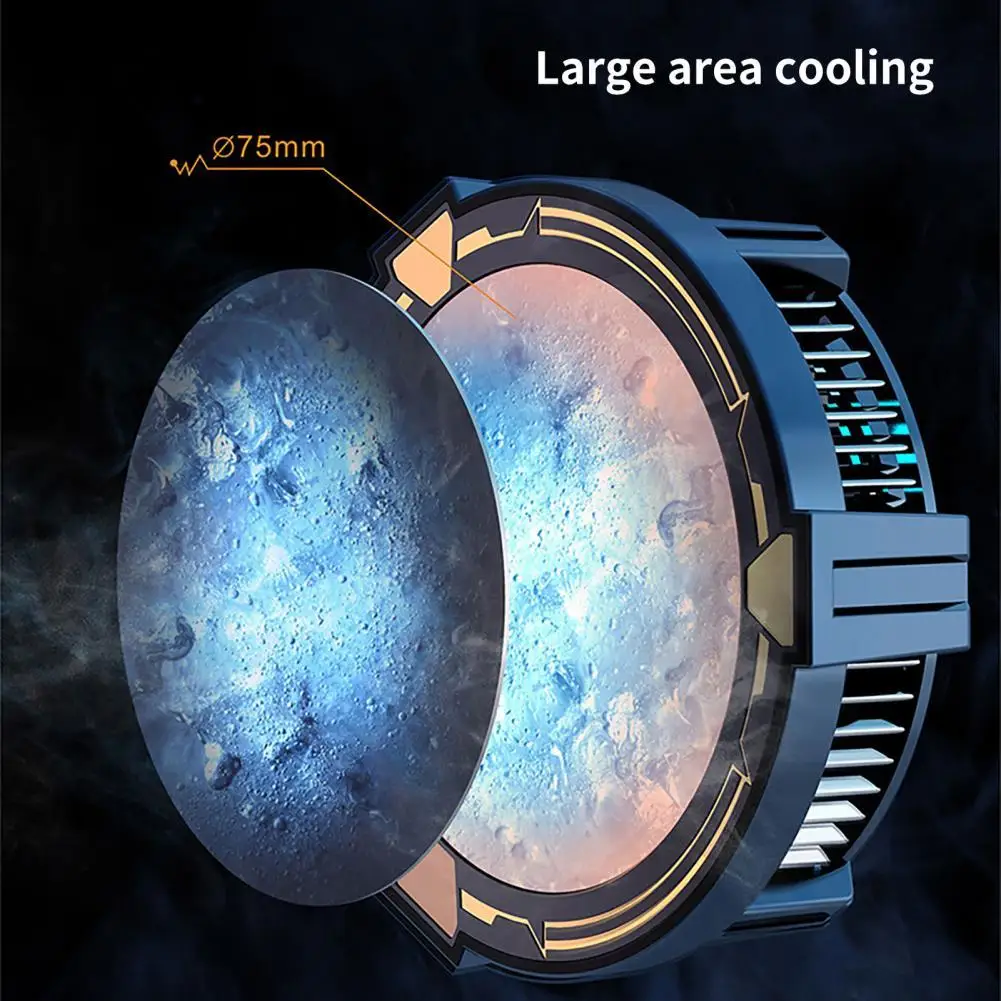 

Compact Phone Cooler RGB Cool Light Easy to Use Fashion Magnetic Semiconductor Mute Universal Game Cooling Fan