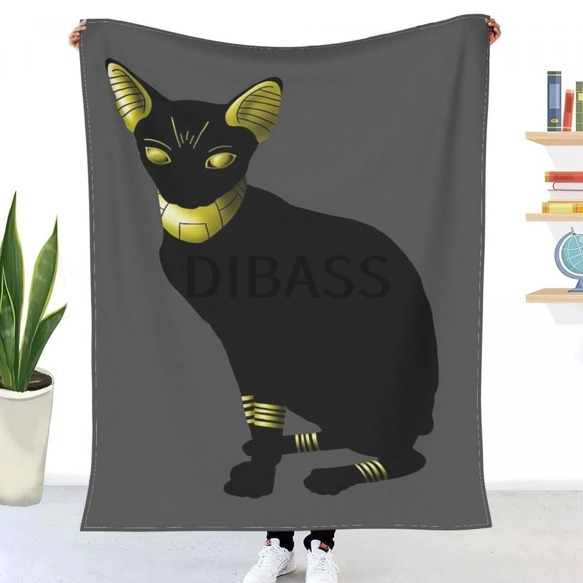 

Bastet Comforter 3D Printed Flannel Throw Blanket