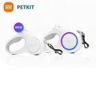 Поводок для домашних животных Xiaomi Petkit Go Shine max, поводок для собак, гибкая форма кольца, 3 м4,5 м, с перезаряжаемым светодиодным ночником