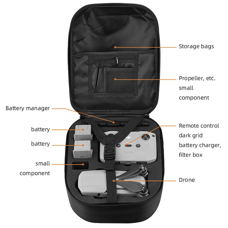 Travel Backpack for mavic air 2s/2 Hard Shell Carrying bag Waterproof Storage Shoulder box DJI Mavic Air 2 Drone Accessories | Электроника