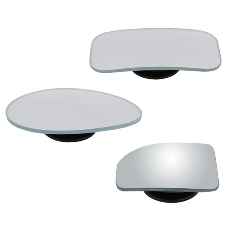 

Car Blind Spot Reversing Mirror Convex Glass Rear View Frameless Wide Angle Lens