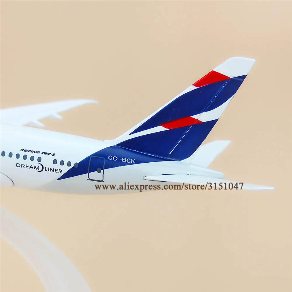 Сплав металла LAN Air LATAM B787 авиакомпания модель самолета латам Боинг 787 Airways модель самолета Стенд самолет дети подарки 16 см