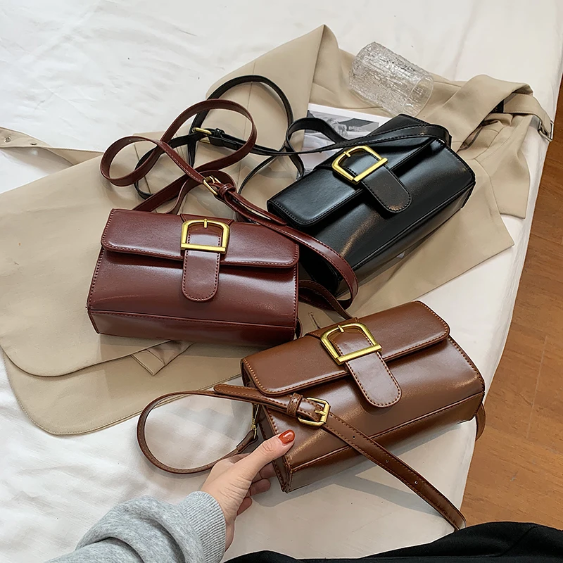 

Fashion Tote Bag For Women 2020 Trend Small PU Leather Branded Handbags Purse Designer Vintage Female Shoulder Bag Crossbody