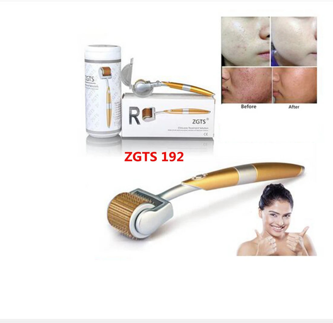 

ZGTS 192 Derma Roller Microneedling 0.2/0.25/0.3mm Needles Length Titanium Dermoroller Microniddle Roller For Face Hair Growth