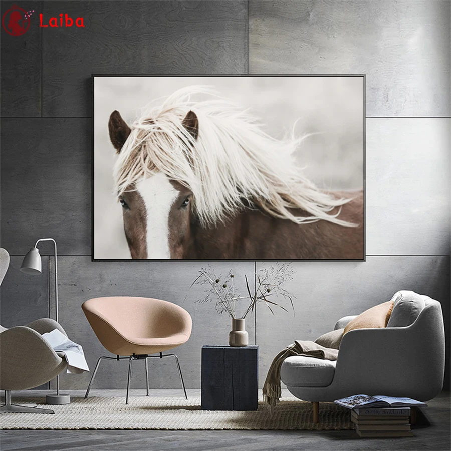 

5d mosaic Diamond Painting Nordic Morden Animal Brown Horse diamond Embroidery full square&round Diamond cross stitch home