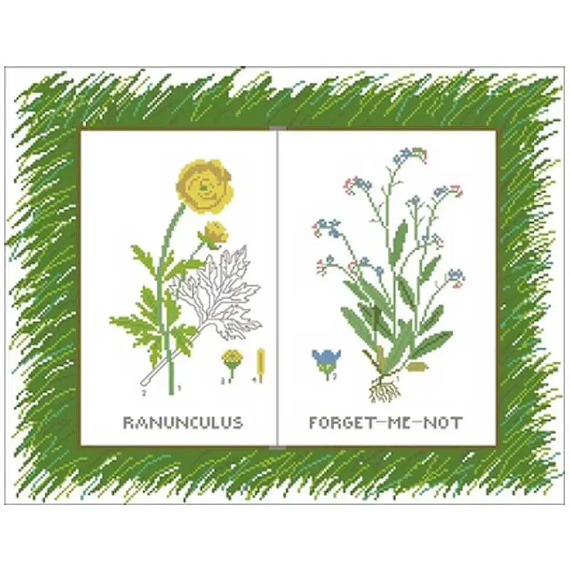 

Flower book patterns Counted Cross Stitch 11CT 14CT 18CT DIY Chinese Cross Stitch Kits Embroidery Needlework Sets home decor