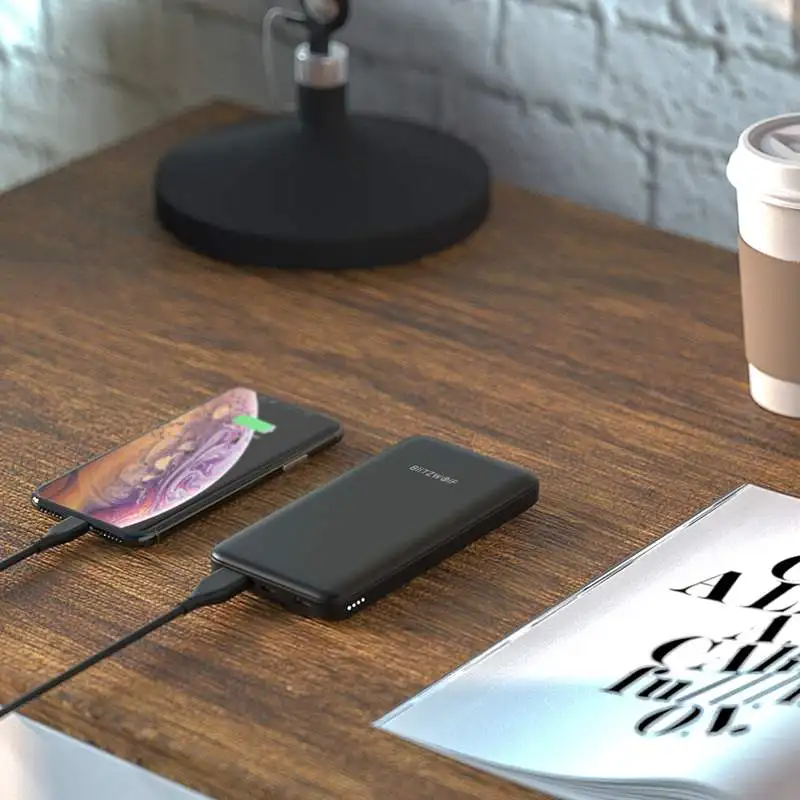 Блок питания BlitzWolf внешний аккумулятор для iPhone 11 и Xiaomi 10 000 мА 18 Вт QC3.0 Type C с