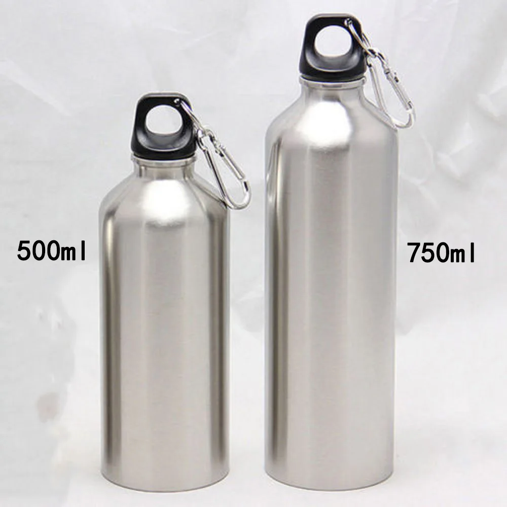 

1PC 500/750ml Stainless Cola Motion Sport Water Bottle Rugged Water Cup Monolayer No Heat Preservation Metal Cola Drink Bottle