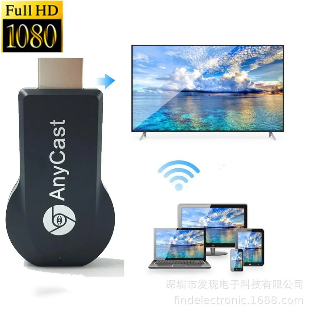 Беспроводной Wi Fi ключ chromecast приемник 2 зеркального отображения нескольких тв