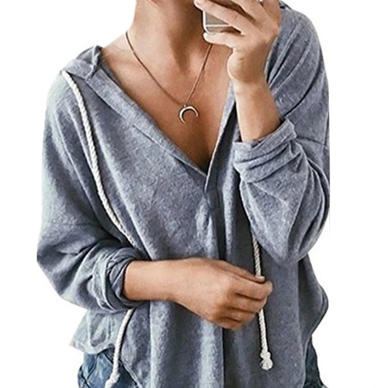 

Women Cotton Hoodies Long Sleeve Solid Sweatshirt Pullovers 2020 Autumn Hoodies Sweatshirts Topss