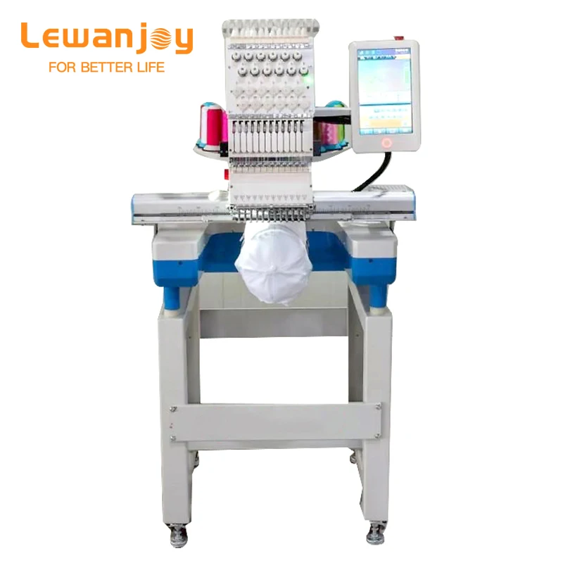 Lewanjoy Home Use Embroidery For Hats T-shirts High Quality 9/12/15 Needles Caps Computerized Embroidery Machine