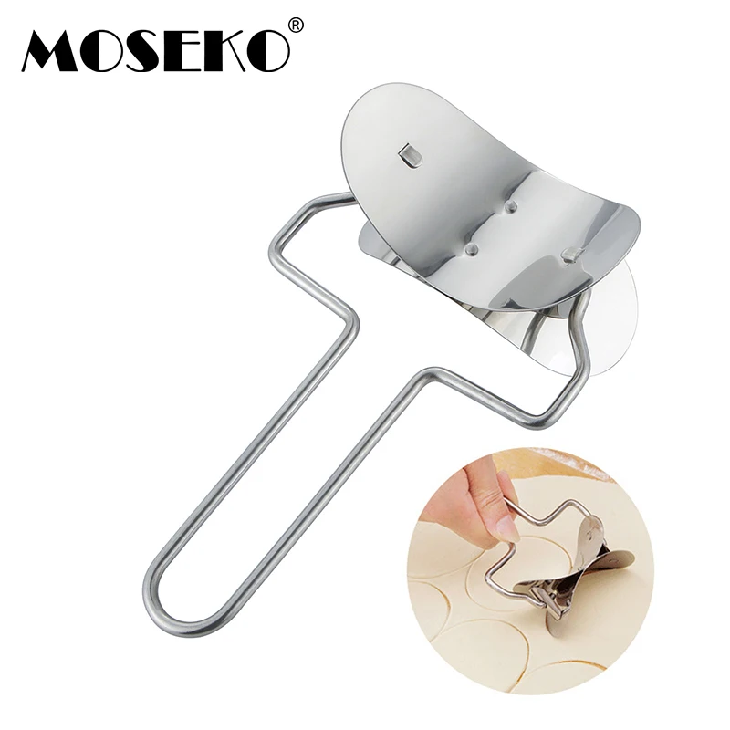 MOSEKO форма для пирогов Нержавеющая сталь круглая нарезки печенья прокатки