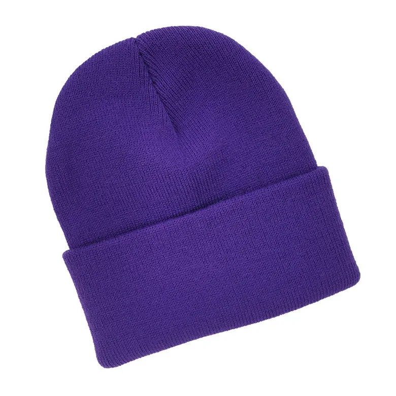 purple Wo мужские шапки s, зимняя теплая вязаная шапка с логотипом на заказ, Модный пуловер и шапка от производителя,, шапки для мужчин - Цвет: purple