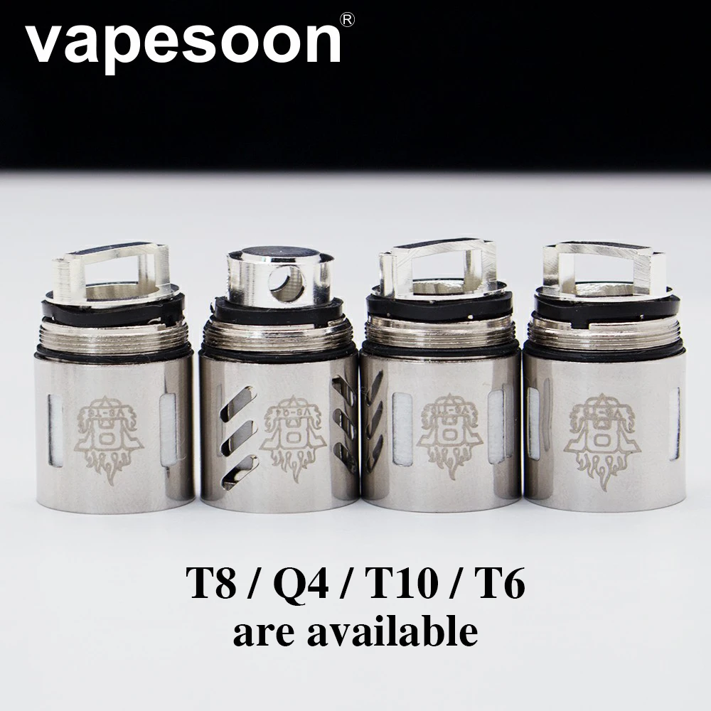 Аутентичные VapeSoon Головка Катушки TFV.88 Головка Катушки V8-T10 V8-T6 V8-Q4 V8-T8 V8 РБА замена катушки для TTFV8. Облако зверь бак