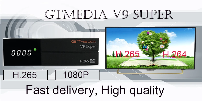 Freesat Satellite Receiver GTMEDIA V9 Super HD 1080P DVB-S2 H.265 Satellite Decoder free 1year 7line Spain cccam same as v8 nove