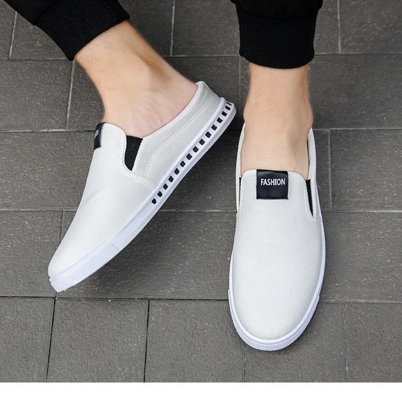 

2021 new summer breathable men's shoes, comfortable canvas flat shoes, trendy all-match lazy shoes