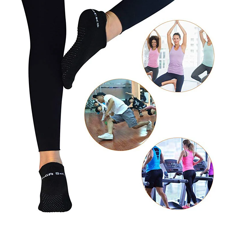 4 пары силиконовые чехлы в горошек Нескользящие женские с полным носком | Спорт и