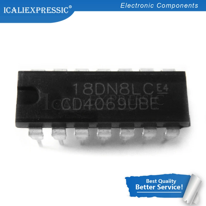 

10 шт. CD4069UBE DIP14 CD4069U DIP CD4069 DIP-14 CD4069BE Новый и оригинальный IC