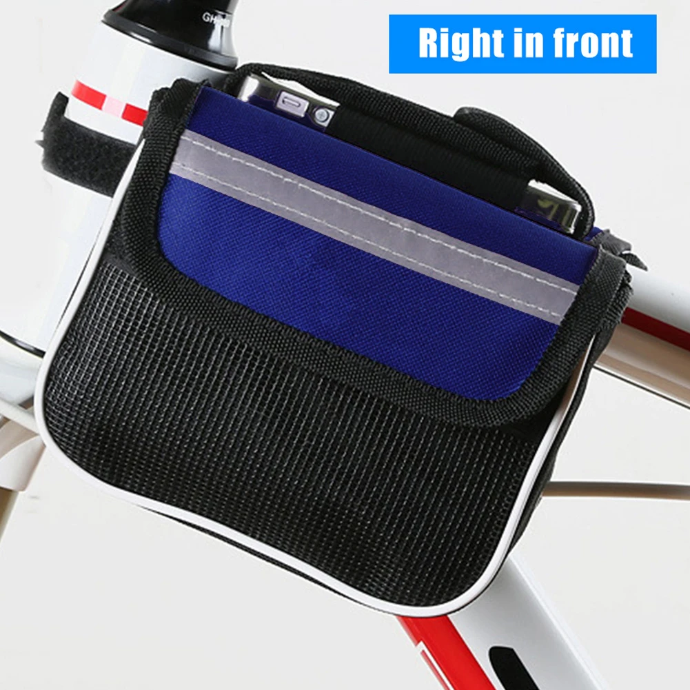 mtb bag bicycle bag 2l large capacity with double pouch for phone stuff bike top frame front pannier saddle tube bag accessories free global shipping