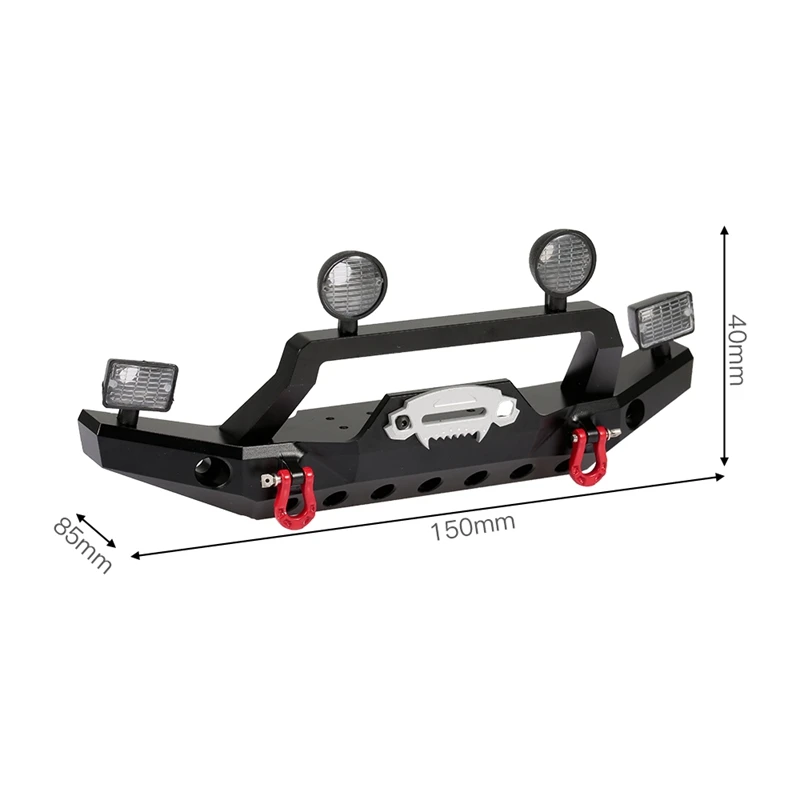 Передний бампер со светодиодной подсветкой для модели 1/10 RC Crawler Traxxas TRX4 Sport 82024-4