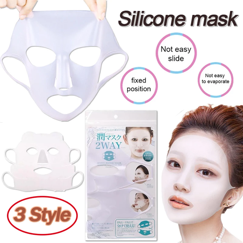 

New Style Silicone Mask Reusable Cover Holder For Prevent Evaporation Moisturizing Nourish Fixed Face Mask Sheet Skin Care