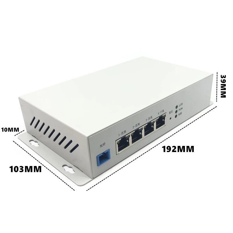 Промышленный Металлический 1GE + 3FE ONU EPON 1 25G с FTTH сетевой onu wifi модем 10/100/1000M RJ45-40 ~ 85