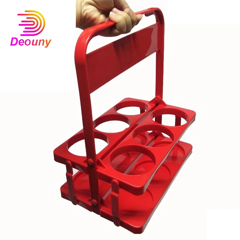 

Plastic Foldable Vertical Beer Basket Wine Bottle Holder Stand Storage Organizer For Bar Kitchen Holds 6 Bottles