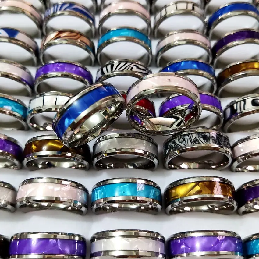 25 шт./лот уникальный дизайн высшее Смешанное кольцо из нержавеющей стали в виде