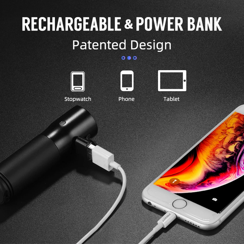 ROCKBROS велосипедный USB Перезаряжаемый светильник 700 люмен MTB велосипедный светильник внешний аккумулятор вспышка светильник водонепроницаемый Аксессуары для велосипеда 5 режимов