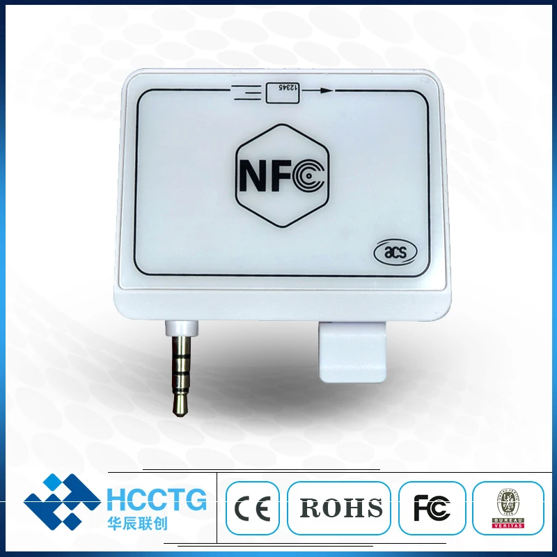 

Portable 3.5mm Audio Jack Mobile Magnetic card (Track1/2)+ NFC card reader Mobile Mate NFC Smart Card Reader ACR35