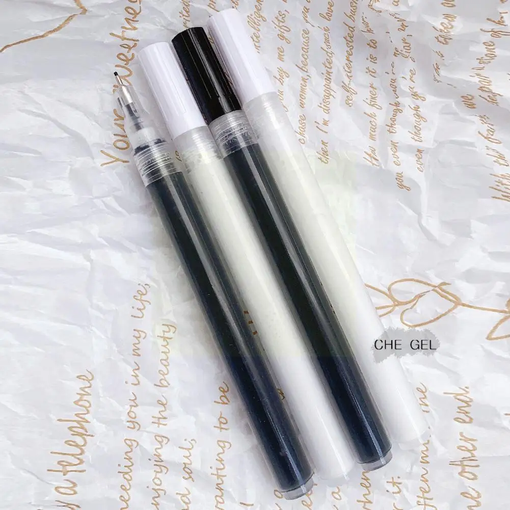 

1pcs Nail Art Graffiti Pen Black Color Uv Gel Polish Nail Diy Adorn Art Dot Brushes Pen Tools Design Painting Detailing I0u6