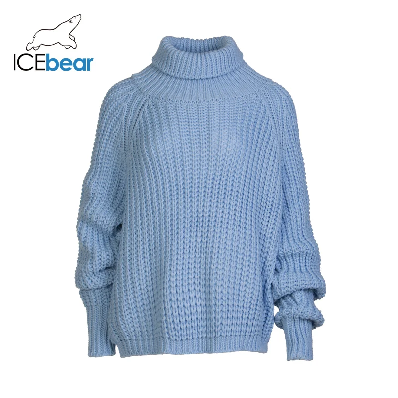 ICEbear женский свитер с высоким воротом длинным рукавом вязаный однотонный пуловер