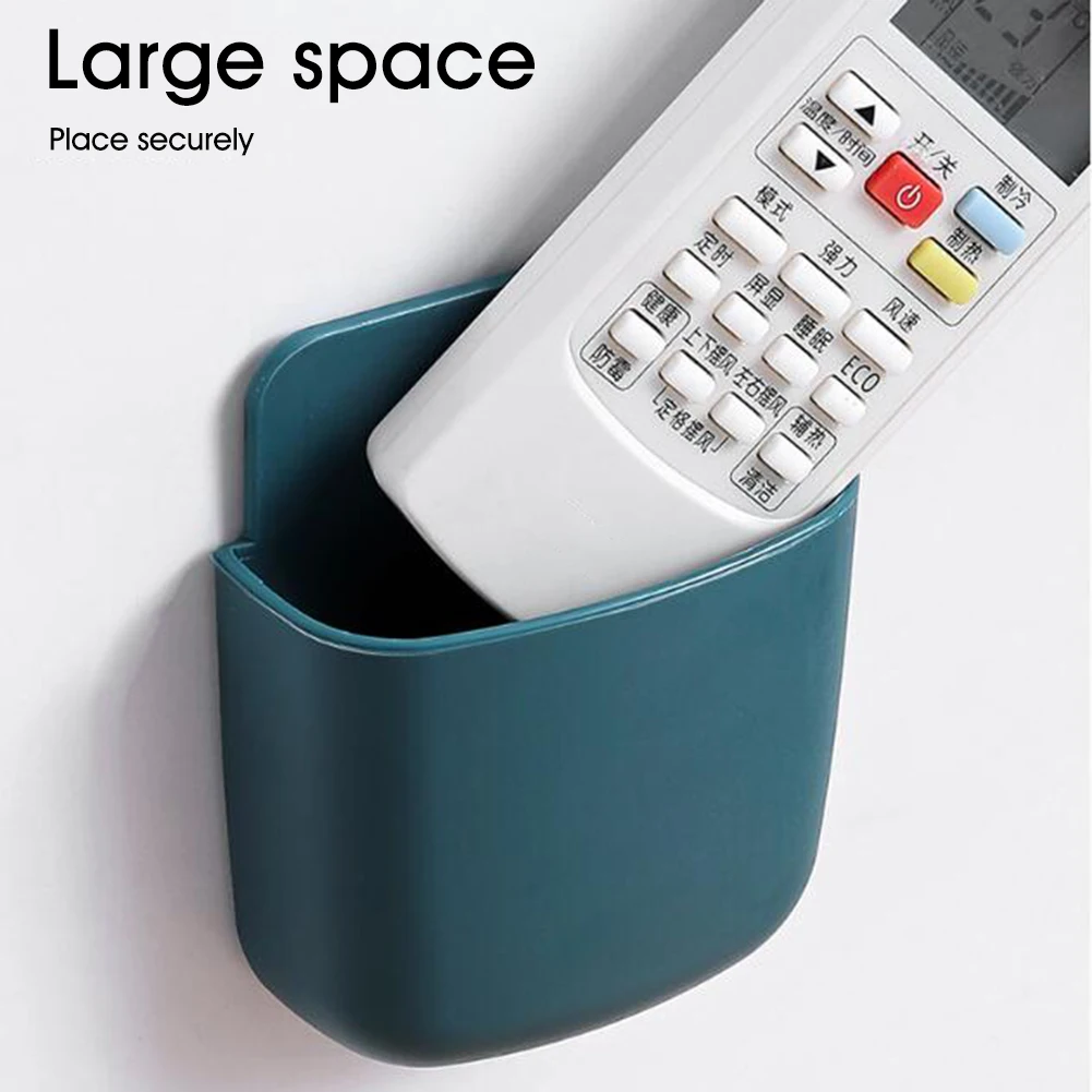 new wall mounted storage box remote control storage box air conditioning remote control tv storage box phone holder free global shipping