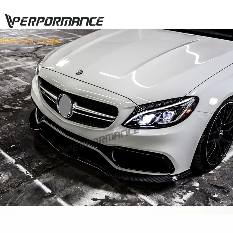W205 C63 углеродная передняя губа для W205 C63 C63S передняя губа для Купе Седан~ год