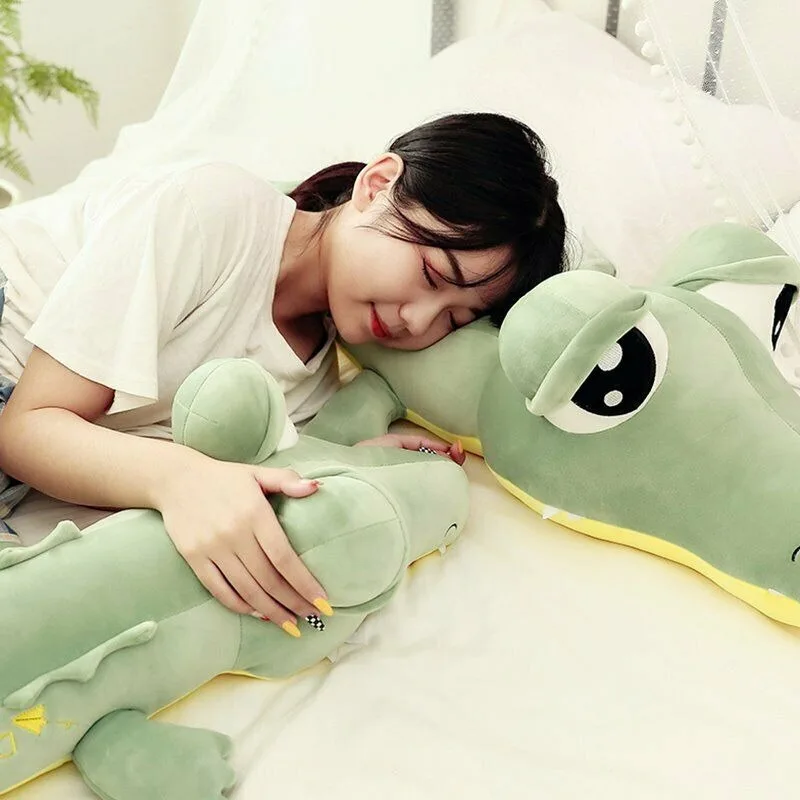 

140cm/55" Cute Soft Lizard Crocodile Plush Toy Big Eyes Pillow Comfort Doll Gift Cotton Gift Birthday Reward Padding