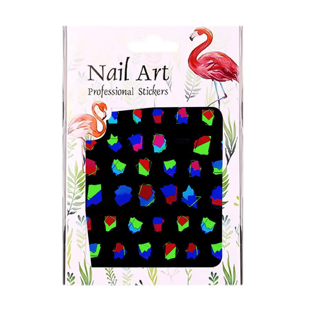 

3D Nail Art Sticker Fluorescent Color Five-pointed Star Bow Nail Adhesive Decal Natural Nails Fake Nails Fashion Accessories