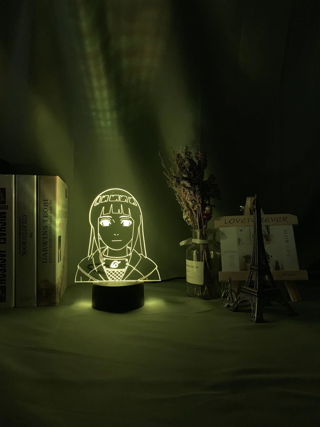 3d лампа Наруто Хината хиуга фигурка Ночник светильник для детей девушка батарея