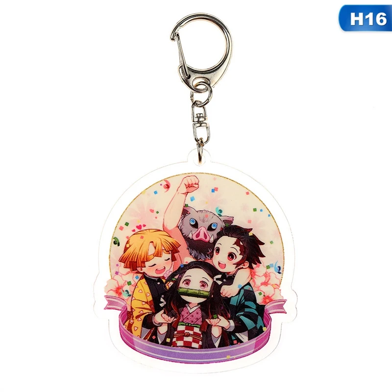 KEY4283H16 Аниме демон убийца: Kimetsu no Yaiba акриловый брелок для ключей Косплей Аниме Подарки - Цвет: KEY4283H16