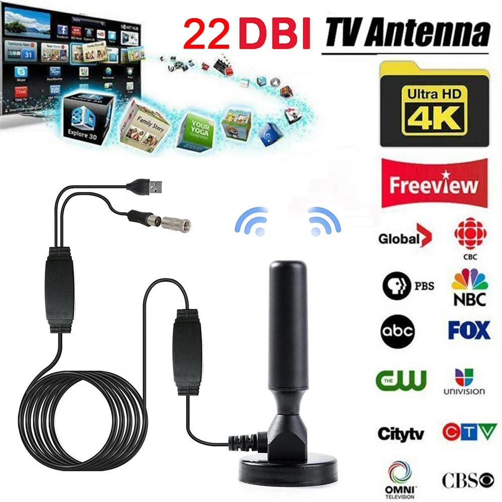 

Indoor HD TV Antenna Indoor Black Television USB Amplifier Digital Ground Wave Hdtv DTMB Car TV Aerial Antenna 2020 Dropshipping