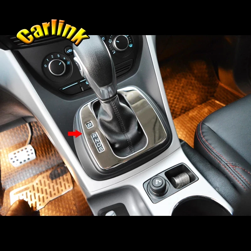 

For Ford Kuga Escape 2013 2014 2015 ABS Chrome Car gear shift knob frame panel Decoration car styling LHD accessories 1pcs