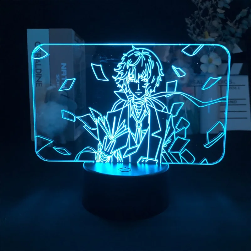 

Дазай Осаму Bungo бродячие собаки японское аниме Манга проектор 3D светильник Bluetooth управление яркой базой меняющие цвет дети